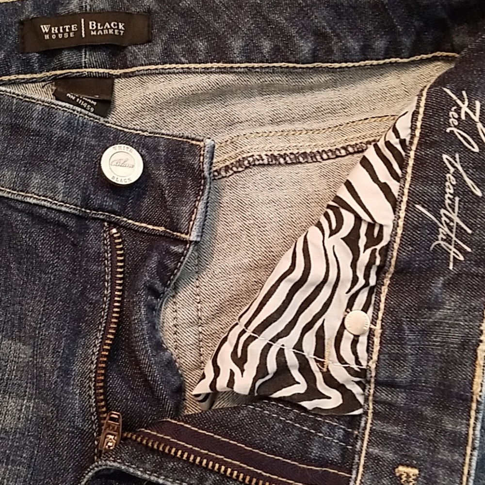 WHBM Distressed Bootcut Jeans - Picture 7 of 9